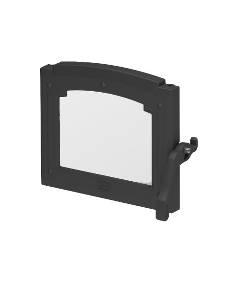 Чугунная дверца для банных печей со стеклом