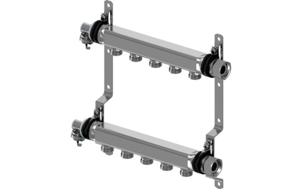 Коллекторная группа (без регулировки) 5 выходов 1"x3/4"ЕК UNI-X UPONOR