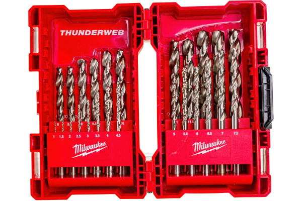 Набор сверл по металлу HSS-G THUNDERWEB (25 шт.) Milwaukee