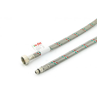 Подводка для смесителя M10x1-1/2" 60 см (короткий штуцер) UNI-FITT [ITA]
