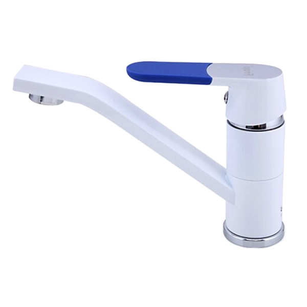 Смеситель для кухни H34 (низкий, 140 мм, белый) FRAP