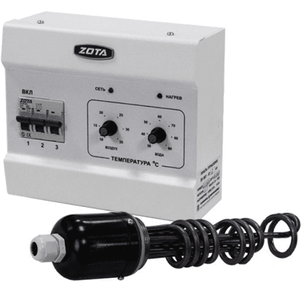 Комплект подключения 15кВт к котлам твердотопливным (ТЭНБ+Пульт) без кабеля