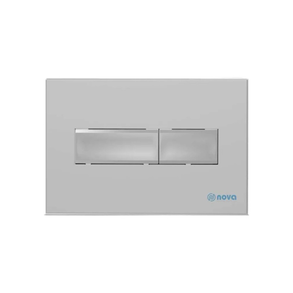 Кнопка для инсталляции, прямоуг. серая матовая Slim Nova