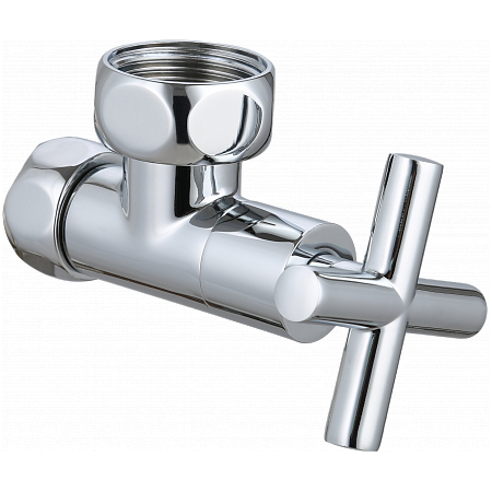 Кран для полотенцесушителя 1"x3/4" ВВ угловой (крест, хром) GAPPO