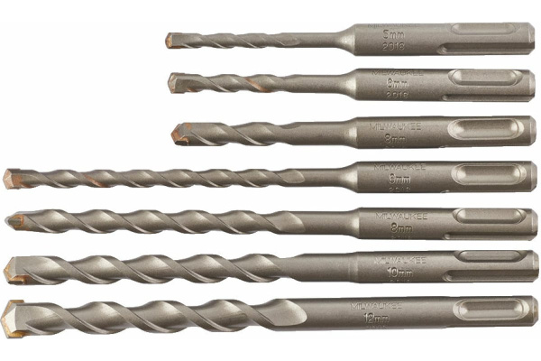 Набор буров SDS+ CONTRACTOR (7 шт.) 5/6/8х110 мм, 6/8/10/12х160 мм Milwaukee