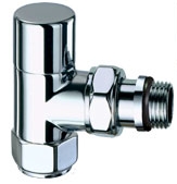 Вентиль запорный LadyFAR, угловой, накидная гайка M24x19 х 1/2" с прокладкой из EPDM, серебро FAR