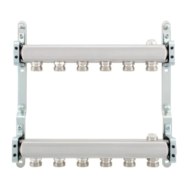 Коллекторная группа (без регулировки, с воздухоотводчиком) 6 выходов 1"x3/4"ЕК Itap