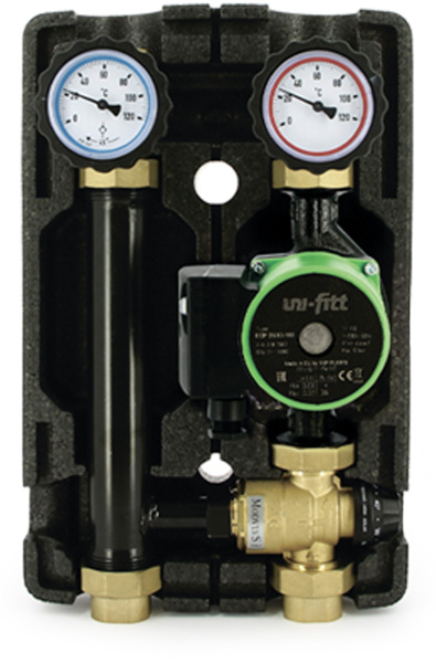 Насосная группа DN25 (со смесителем, с насосом SCP 25/60 180, в теплоизоляции) UNI-FITT