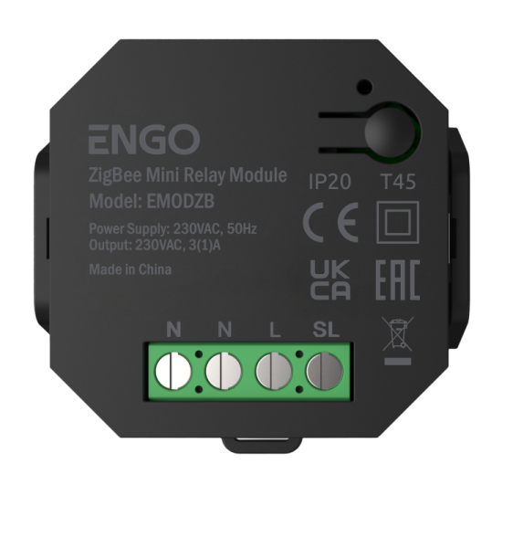 Модульное реле ZigBee (встроенный репитер, 230В) ENGO