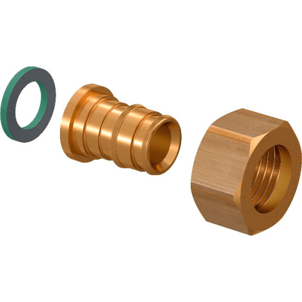 Штуцер 25x3/4" с накидной гайкой (латунь) UPONOR