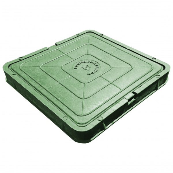 Люк ЛП-ЛКВ 590/650/650/40 до 5т. (зеленый) КВАДРАТ