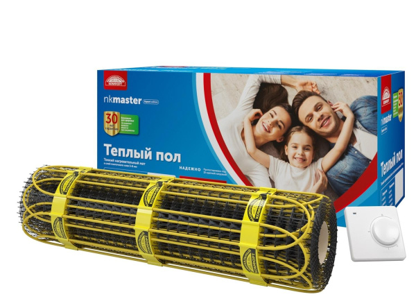 Мат нагревательный "Национальный комфорт" 2НК 225 Вт/1,5 кв.м. Мастер с терморегулятором 2228656