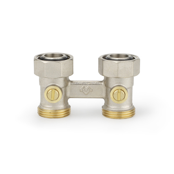 Узел прямой НВ 3/4"ЕК х 3/4"ЕК радиаторный (со встроенными кранами, 2-трубная система) VARMEGA