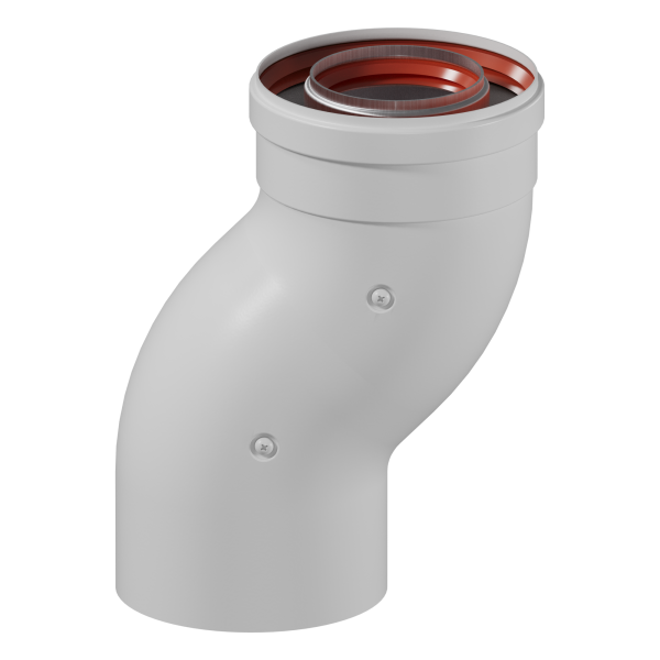 Отвод коаксиальный S-образный 60/100 KRATS