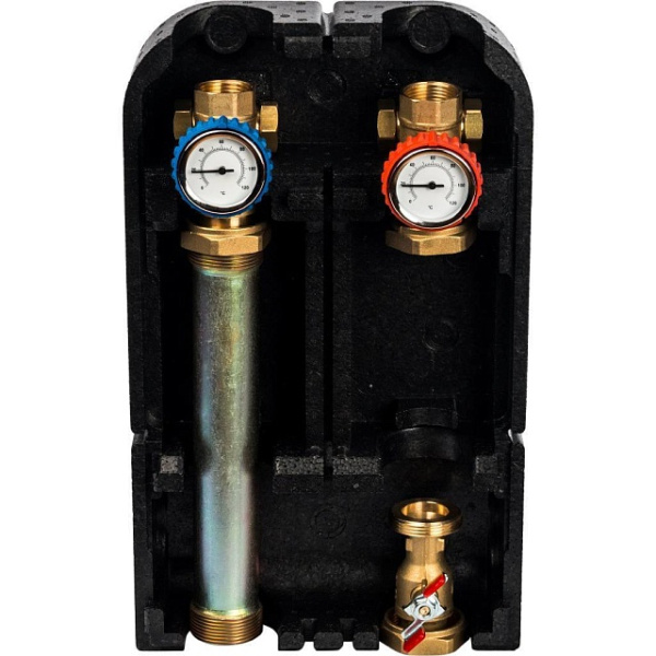 Насосная группа с прямым контуром 1" (без насоса, в теплоизоляции) STOUT