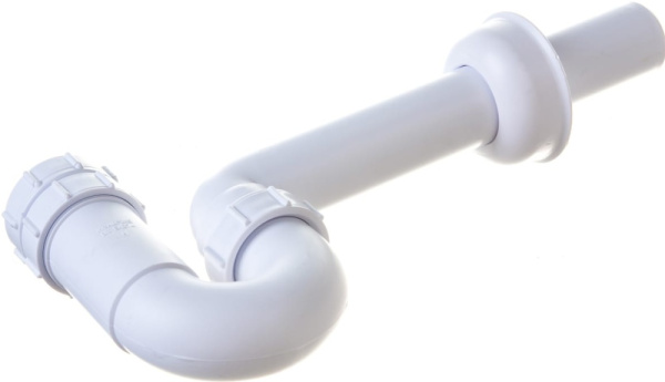 Сифон  трубный для раковины 1 1/2" х 40 мм без вып. с отв. трубой 40 мм и отражателем, выход 40 мм