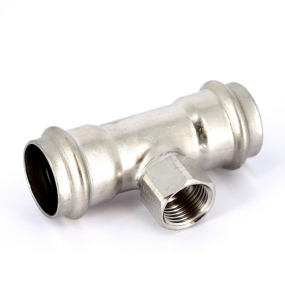 Тройник пресс-В 28х1/2"х28 (нерж. сталь) VIEGA
