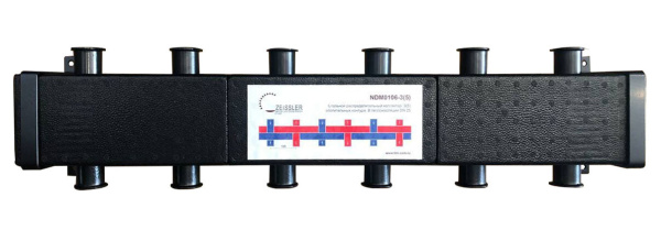 Стальной распределительный коллектор 3(5) отопительных контура, в теплоизоляции DN25 TIM NDM0106-3(5
