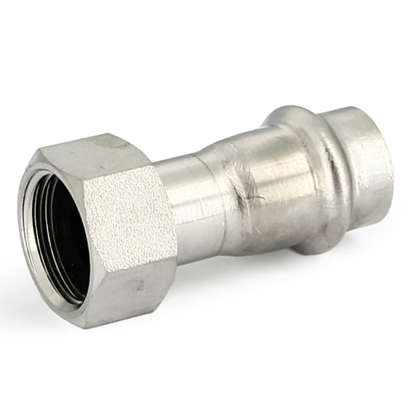 Муфта пресс с накидной гайкой 15х3/4" (нерж. сталь) с прокладкой UNI-FITT