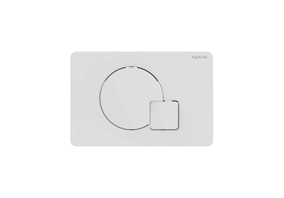 Панель смыва белый глянец AQUATEK (клавиши круг/квадрат)
