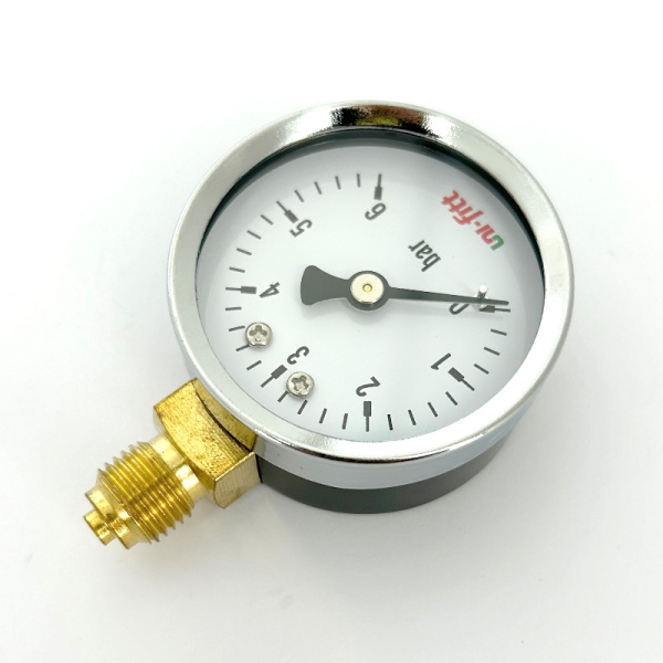 Манометр радиальный 10 бар (диаметр 50 мм, 1/4") верхнее подключение UNI-FITT