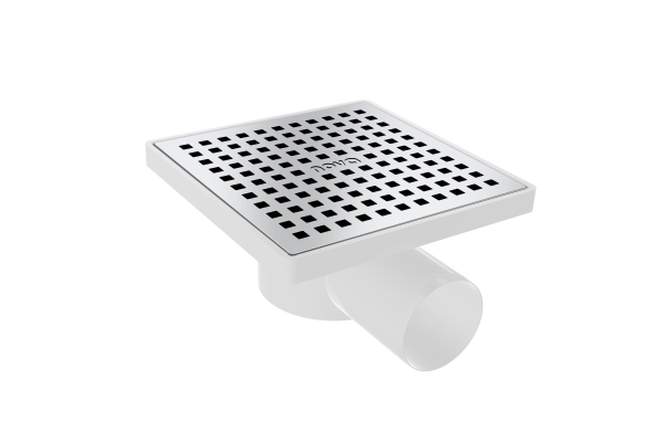 Трап боковой D50 нерж. реш. 150*150 "Сухой" NOVA Plastic