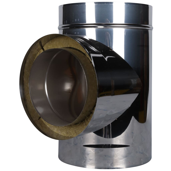 Тройник сэндвич D200/260 90 гр. (430/0,8) нерж. Дымотек