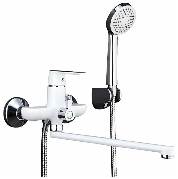 Смеситель для ванны H31 (350 мм, белый/хром) FRAP