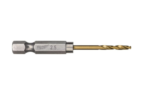 Сверло по металлу RedHEX HSS-G TiN (2 шт, 2.5х19х62 мм) Milwaukee
