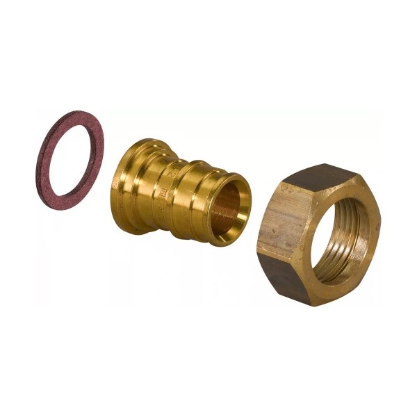 Штуцер 25x1" с накидной гайкой (латунь) UPONOR