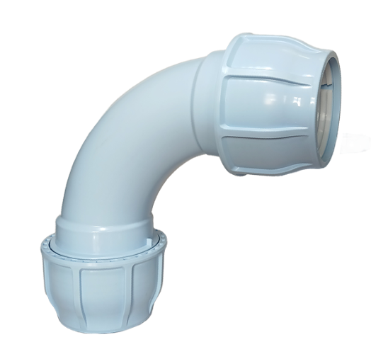 Отвод 110x90° компрессионный радиусный RAIN FLOW SINIKON