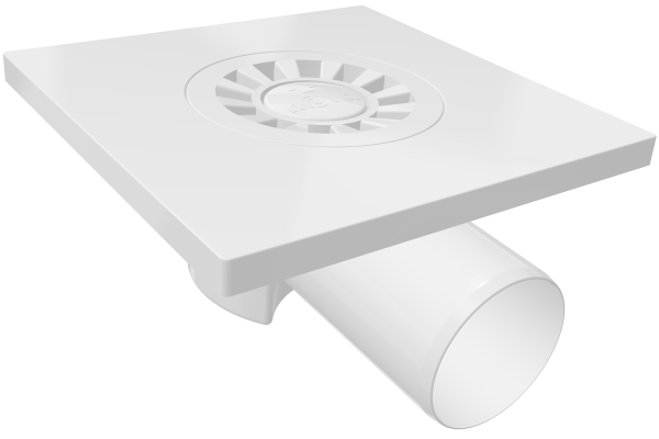 Трап боковой D50 пласт. реш. 150*150 NOVA Plastic