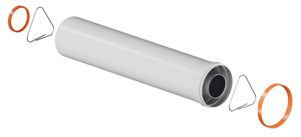 Удлинение коаксиальное 60/100 L=500 мм KRATS