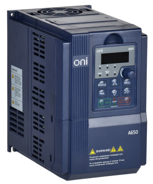 Преобразователь частоты ONI A650 380В 3Ф 5,5 кВт 13А M