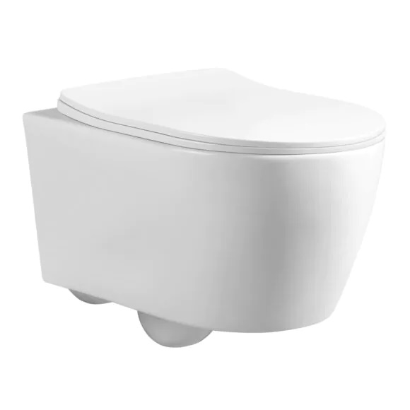 Унитаз подвесной безободковый с сидением микролифт Azario Uno  485*365*365