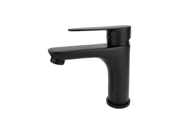 Смеситель для раковины латунь, чёрный, картридж D35, гайка Sanday 