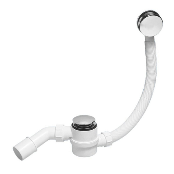 Слив-перелив L=700 х 34 мм, метал. 70 мм слив., прочистка сифона сверху, выход 40/50 мм, Mc Alpine