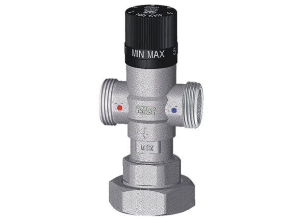 Термостатический смеситель 1" ВР TERMO-FAR, с накидной гайкой 1 1/2"