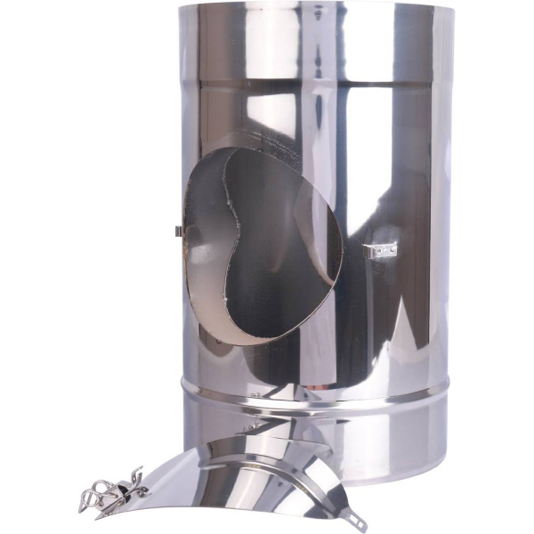 Труба сэндвич D150/210 (250 мм) с лючком ревизии (430/0,8) нерж. Дымотек