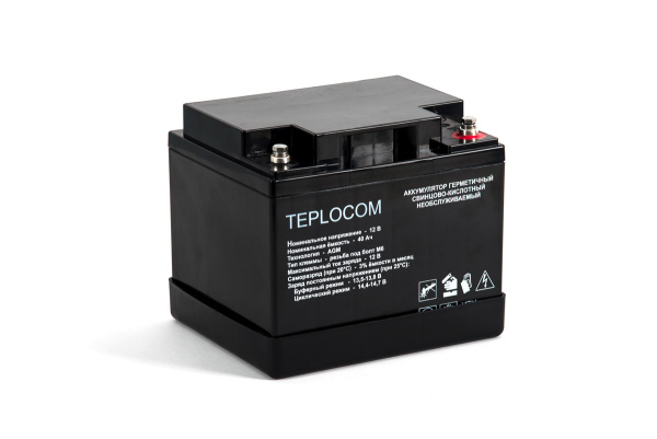 Аккумулятор TEPLOCOM AGM 40 Ач, 12 В