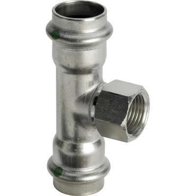 Тройник пресс-В 22х1/2"х22 (нерж. сталь) VIEGA