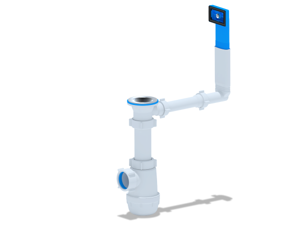 Сифон Ани 1 1/2"x40 с перел. мойки жесткий