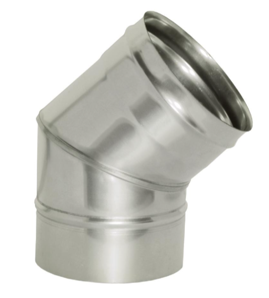 Отвод D150 45 гр. (430/0,8) Дымотек