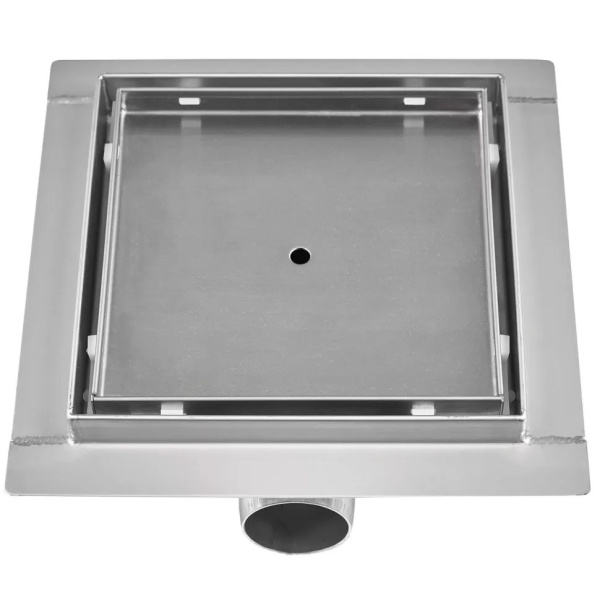 Душевой трап (горизонтальный) под кладку плитки 150x150 мм TIM