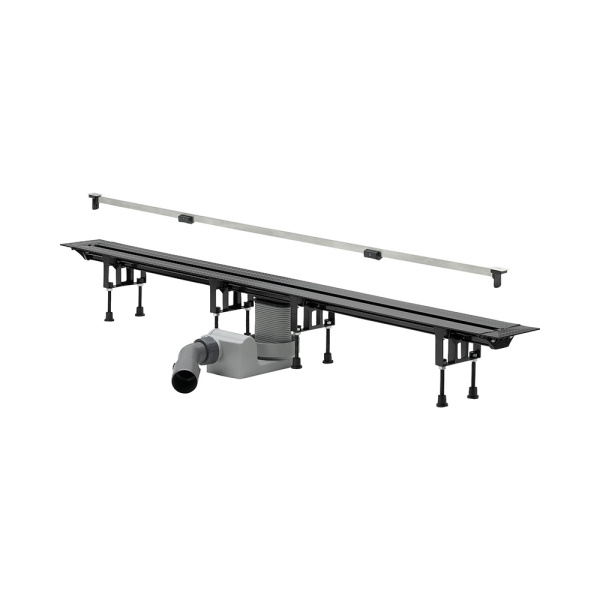 Лоток душевой Advantix Vario Set 300-1200мм (пласт.),высота 95–165мм, с диз.-вст., хром, мод.4965.21