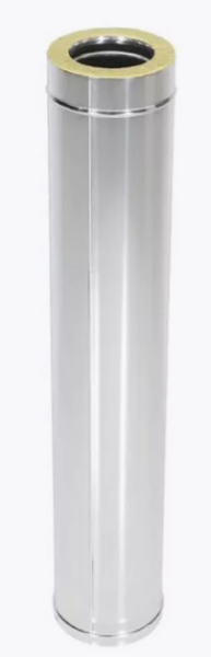 Труба сэндвич D150/210 (1000 мм) (430/0,5) оцинк. Дымотек