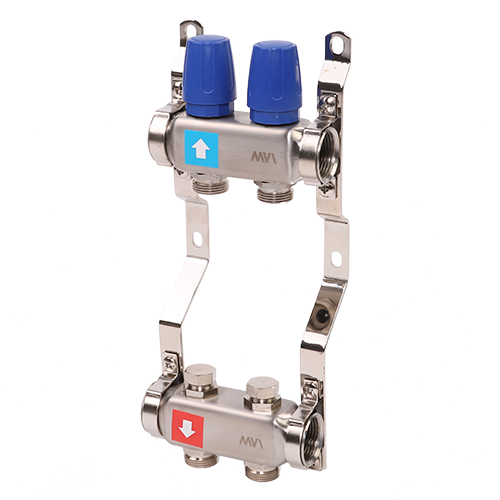 Коллекторная группа (без расходомеров) 2 выхода 1"x3/4"ЕК MVI