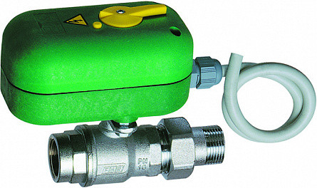 Кран 2-х ходовой 1/2" (американка-ВР) шар. моторизованный, 220 В, 40 секунд (с ручной деблокир.) FAR
