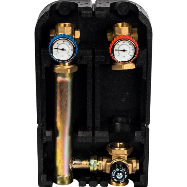 Насосная группа со смесителем 1" (без насоса, в теплоизоляции) STOUT