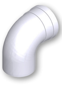 Отвод коаксиальный 60/100 90 гр. TERMICA
